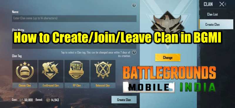 How to Create/Join/Leave Clan in Battlegrounds Mobile India – PlayerZon Blog