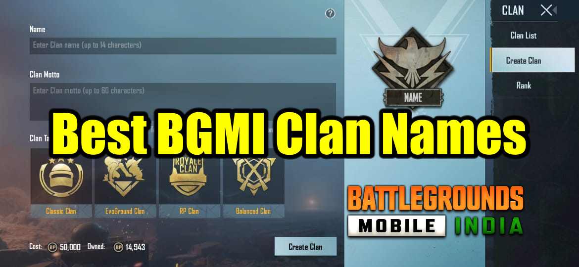 Top BGMI Best & Stylish Clan Names List – PlayerZon Blog