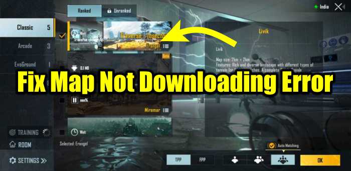 How to Fix Maps Not Downloading Error in Battlegrounds Mobile India – PlayerZon Blog